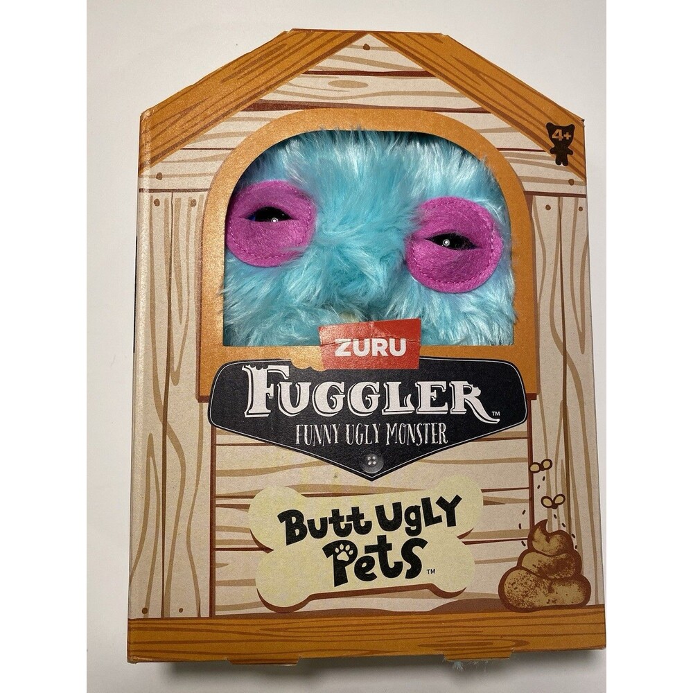 Fuggler Butt Ugly Pets Fox Pomeranian Blue Ugly‎ Monsters Plush NEW IN BOX
